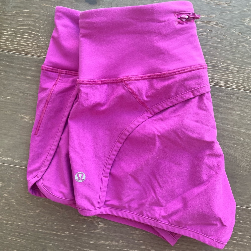 Lululemon speed up shorts size 2 2.5” sonic pink